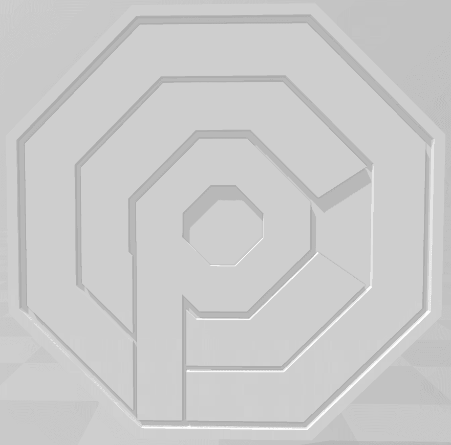 EASY TO PRINT, ROBOCOP, OCP LOGO, WALL ART, SIGN 3d model