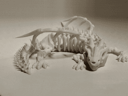 AArticulated Skeleton Dragon | Flexi Print-in-Place | No Supports | Fidget Toy 3d model