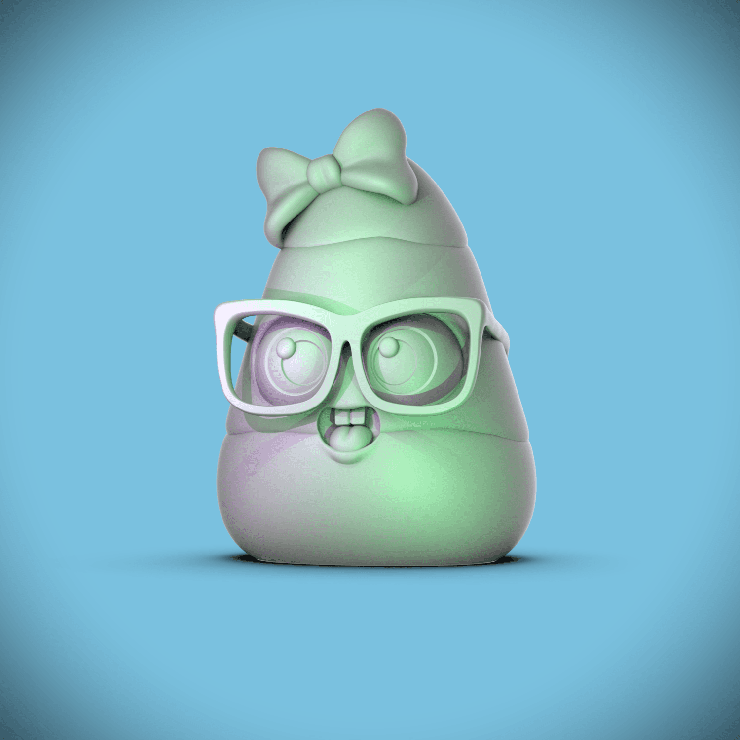 Nerdy Corn with Bow 3d model