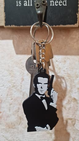 James Bond pack keychains 3d model