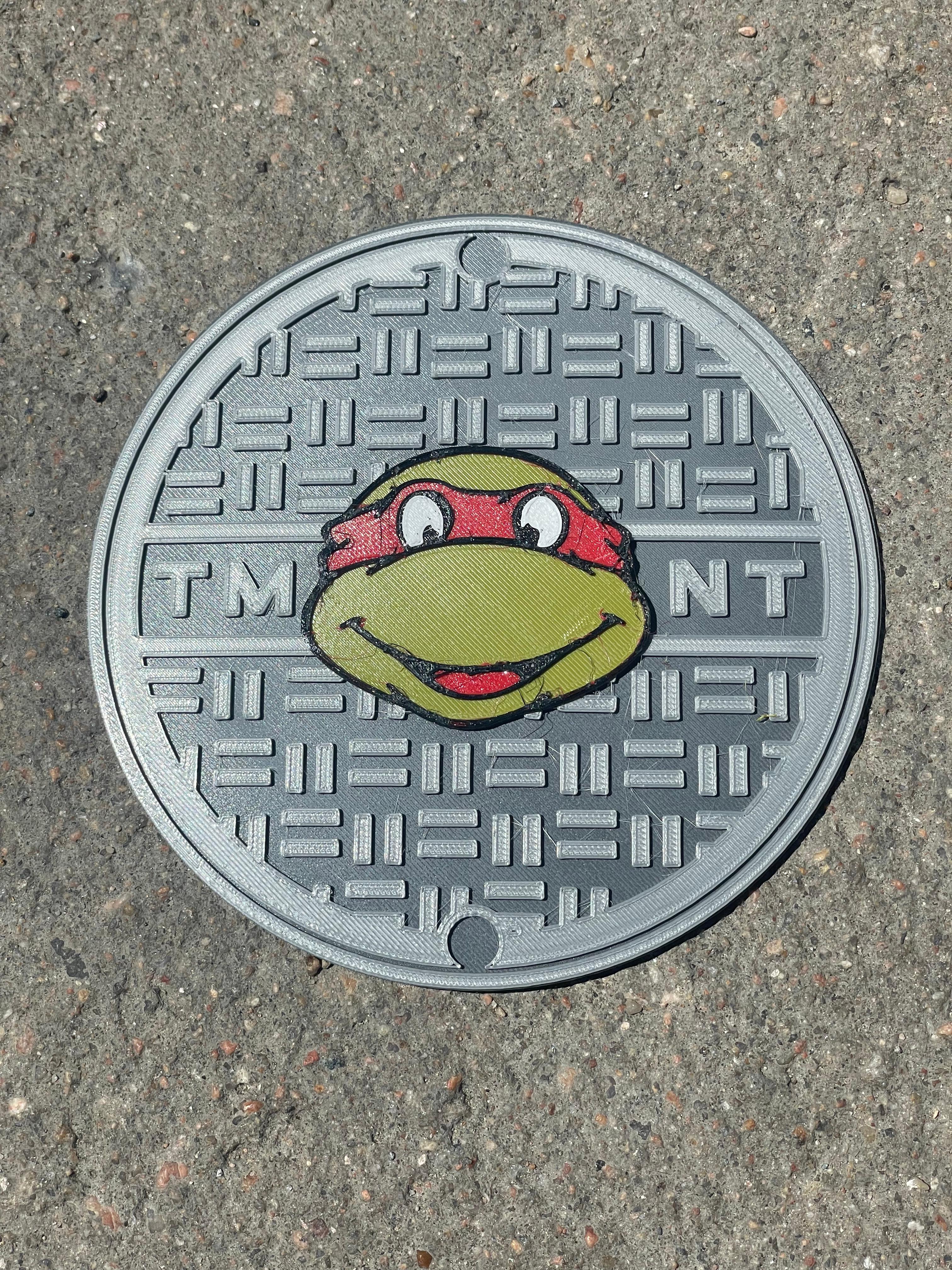 Teenage Mutant Ninja Turtles Manhole Cover Sign 3d model