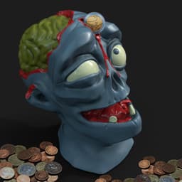 moneybox Zombie-piggy bank /stl and 3mf 3d model