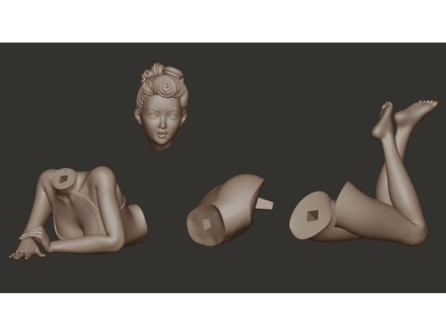 Pin-Up Girl 3d model