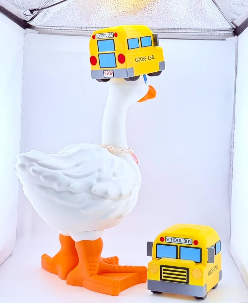 School Bus Hat Goose Gear for Porch Goose 3d model