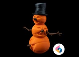 Jack o'Lantern Snowman 3d model