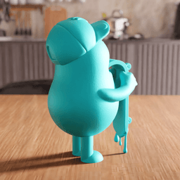 Street Art Skateboarder Character Figurine 3d model