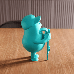 Street Art Skateboarder Character Figurine 3d model