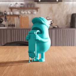 Street Art Skateboarder Character Figurine 3d model