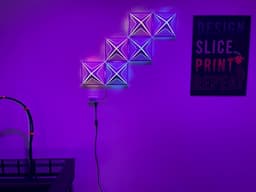 Jano-Leafs 3.0: 3D Printed Wall Mounted LED Panels (Open Pyramidal) 3d model