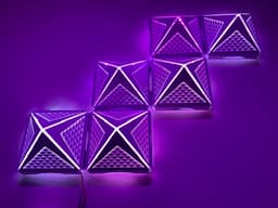Jano-Leafs 3.0: 3D Printed Wall Mounted LED Panels (Open Pyramidal) 3d model