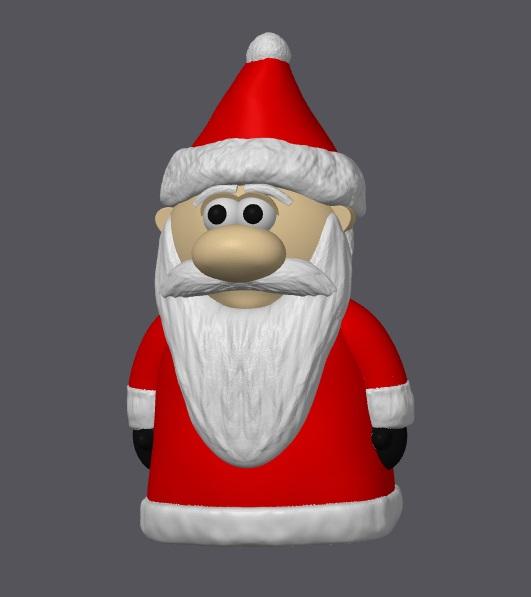 Cartoon Santa (Pre-painted for Bambu Lab) 3d model