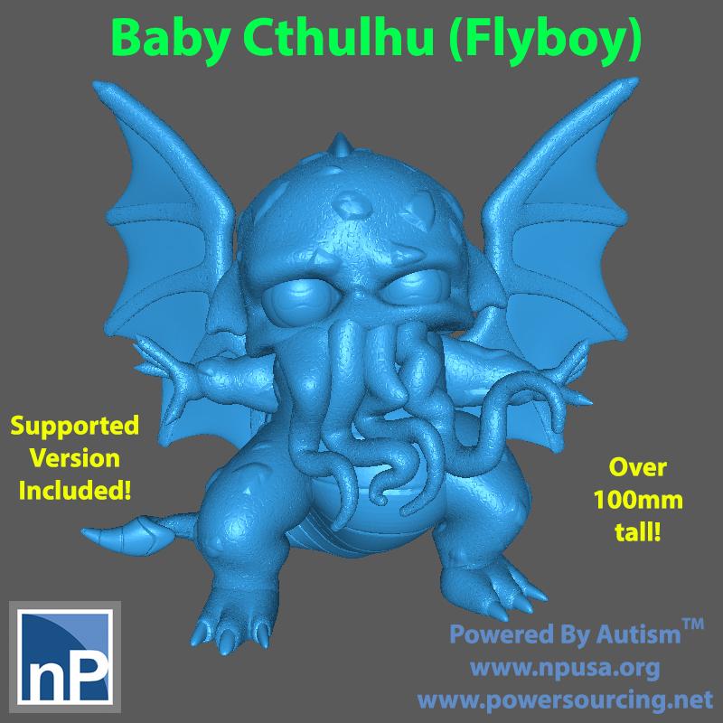Baby Cthulhu, version 2 3d model
