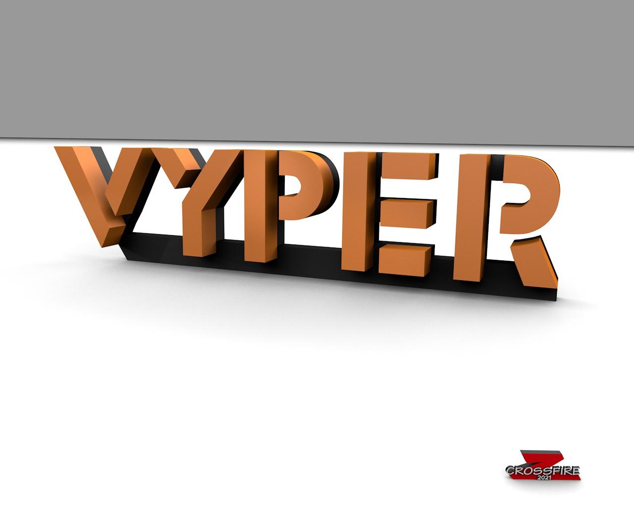 Vyper Lettering 3d model