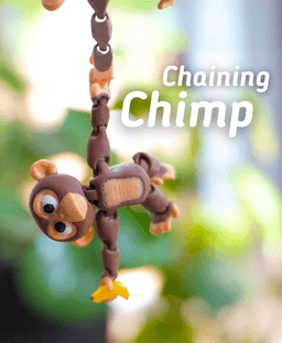 Chaining Chimp - Articulated Fidget Monkey - Ludo 3D Printed Flexy Fidget Toy 3d model