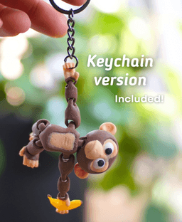 Chaining Chimp - Articulated Fidget Monkey - Ludo 3D Printed Flexy Fidget Toy 3d model
