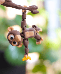 Chaining Chimp - Articulated Fidget Monkey - Ludo 3D Printed Flexy Fidget Toy 3d model