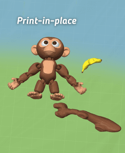 Chaining Chimp - Articulated Fidget Monkey - Ludo 3D Printed Flexy Fidget Toy 3d model