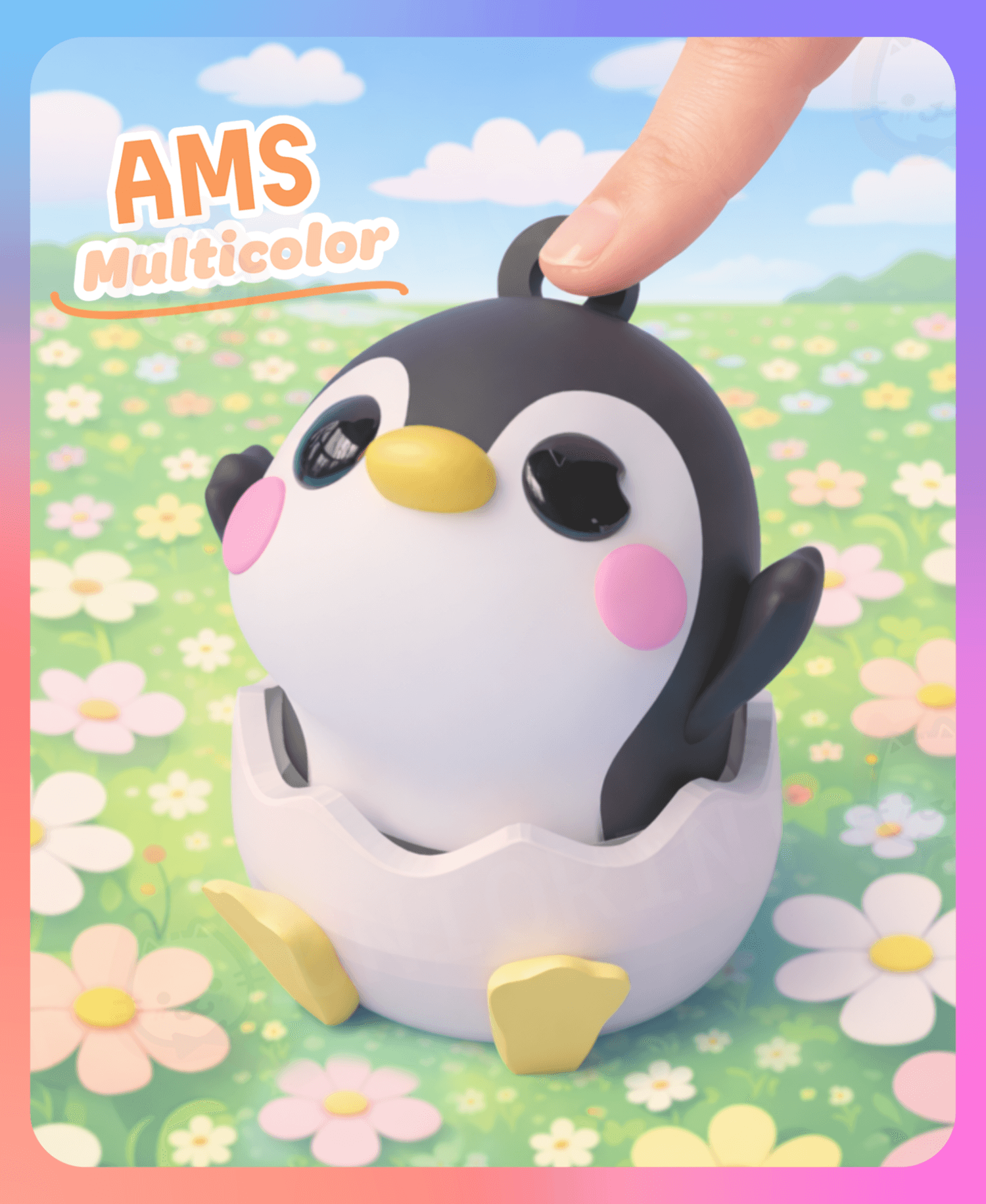 Hatching Little Penguin Easter Clicker (Multicolor) 3d model