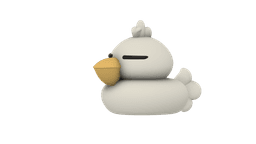 Sleeping Pelican (Bath Toy) 3d model