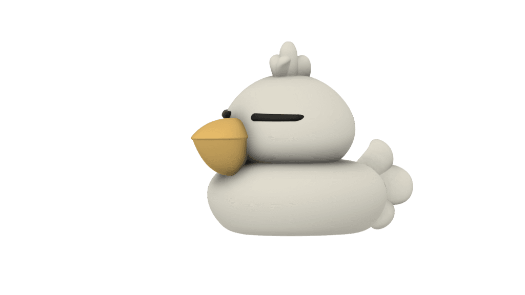 Sleeping Pelican (Bath Toy) 3d model
