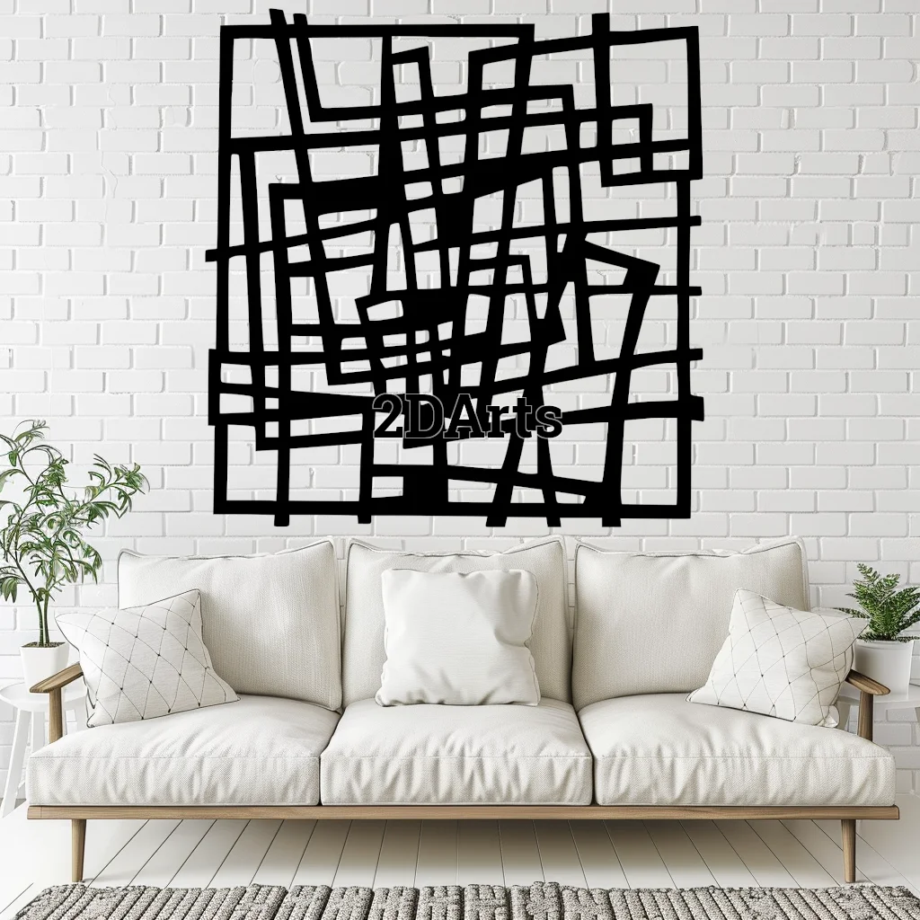 Abstract Wall Art 2D Wall Art/Window Art - Digital STL & SVG File for 3D Printing or Laser Cutting 3d model
