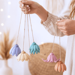 Flower Hanging Ornament Bundle | Decorative Floral Set - 5 pcs Spring Home Accent 3d model