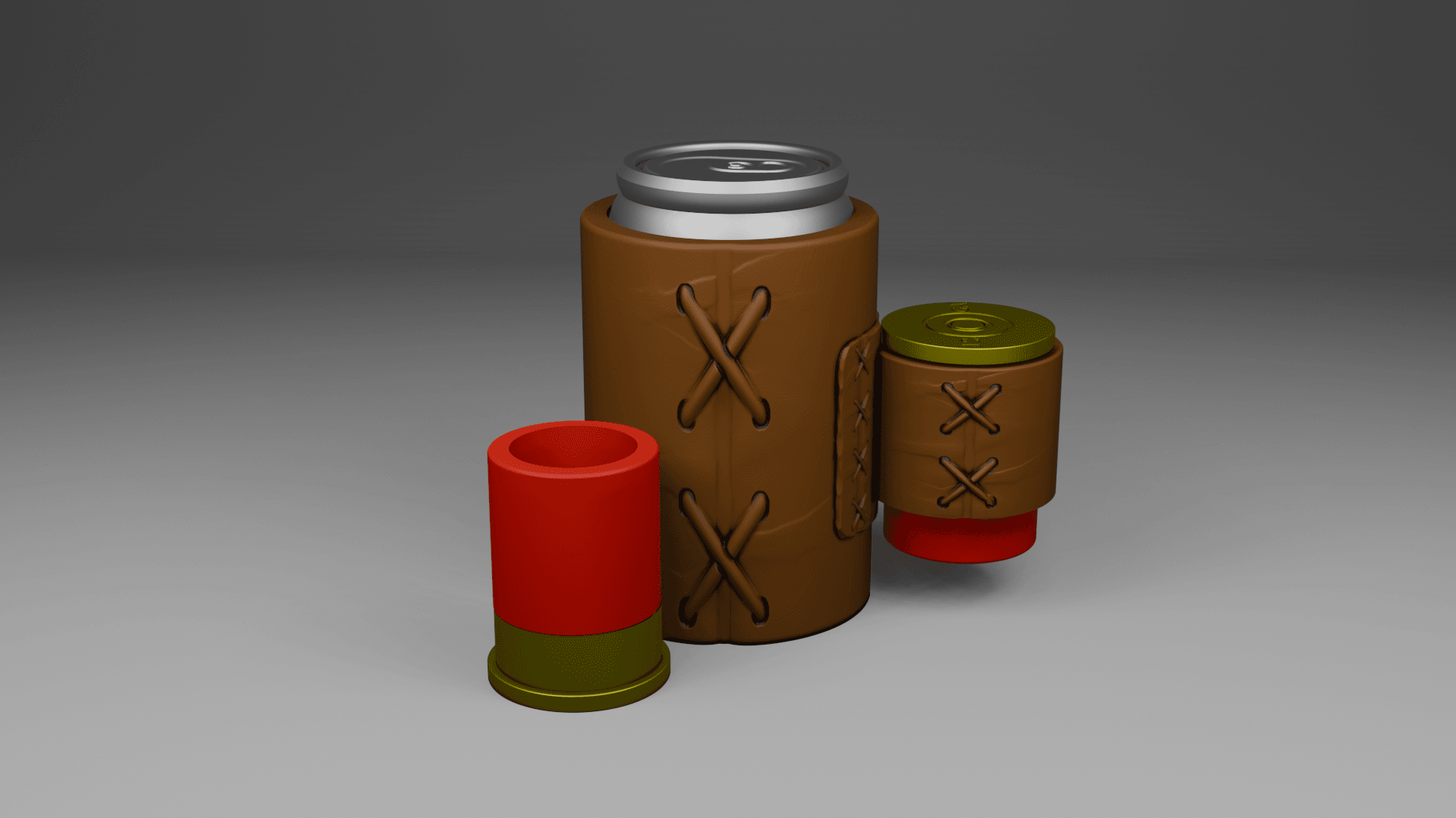 Buckshot Bandolier Beer Can Holder 3d model