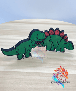 Flexi Cartoon Dinosaurs / no supports / 3mf included 3d model