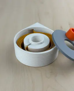 Spool, winding case for sewing measuring tape. 3d model