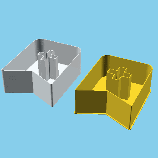 Bookmark with a plus mark, nestable box (v1) 3d model
