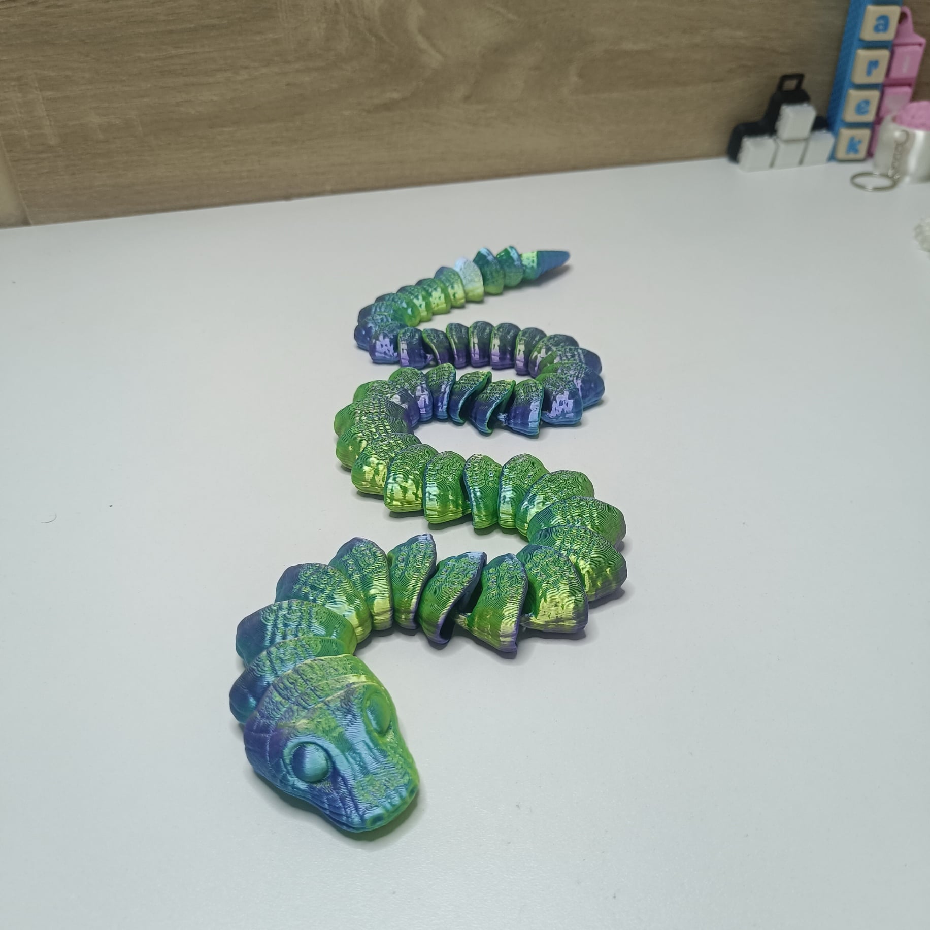 Flexi Snake - Print in Place No Supports 3d model