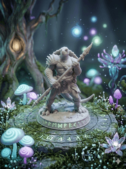 Turtle Warrior Miniature 32mm. 3MF + STL 3d model