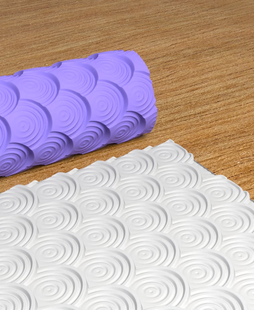 Collection SpringGreen | Metal Pattern 003 | Polymer Clay Seamless Texture Roller 3d model