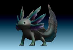 Toxolotl - Water/Air/Toxic Axolotl Model: FREE for Personal Use 3d model
