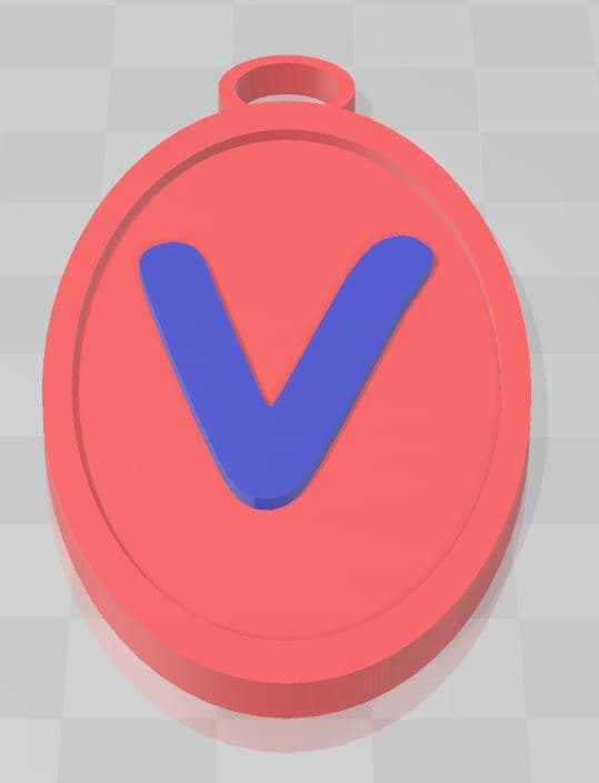 V KEYCHAIN 2.stl 3d model