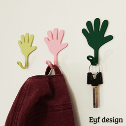 Sticky Hand Wall Hook 3d model