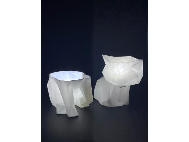 Cat shaped lamp 3d model