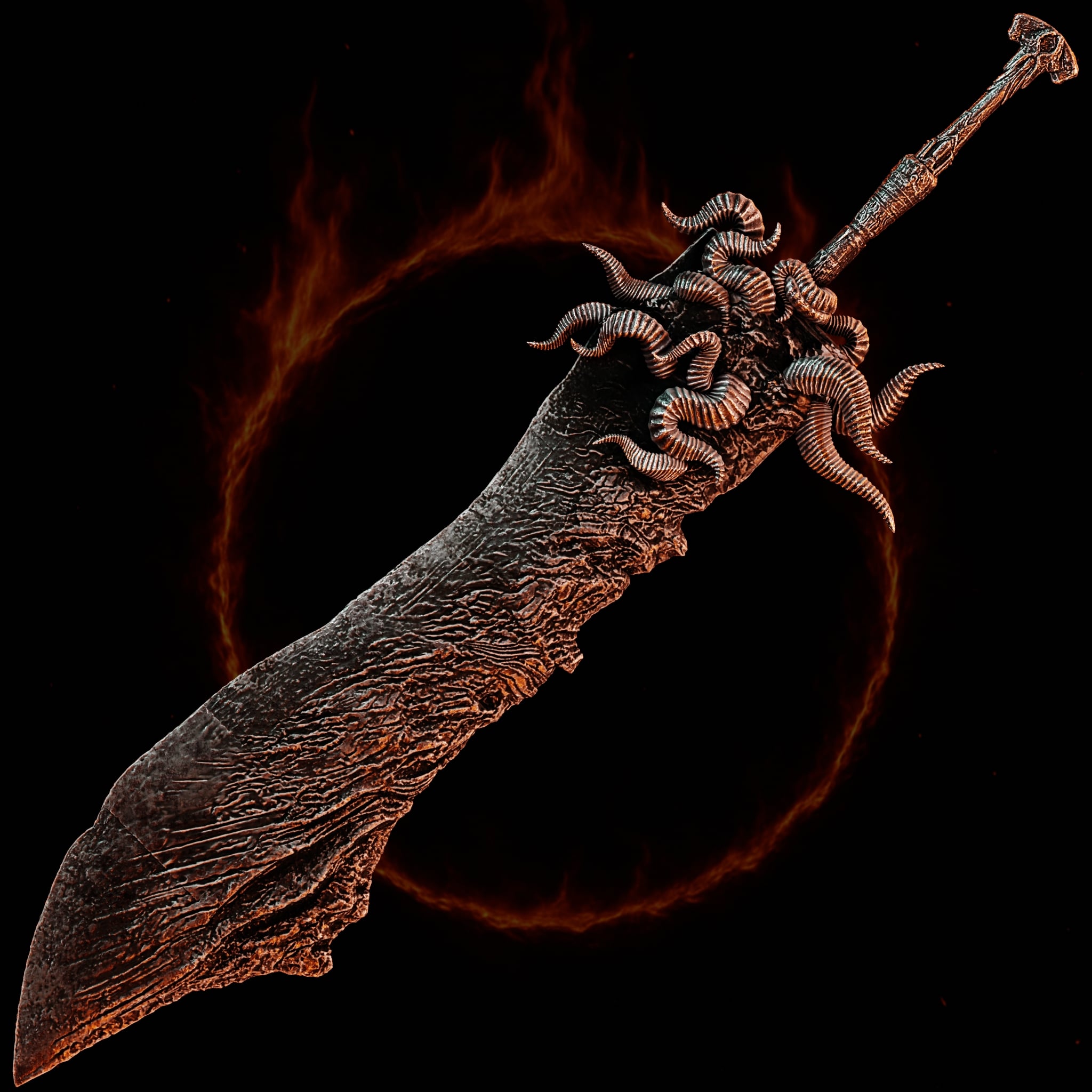DARK SOULS 3 RINGED KNIGHT PAIRED GREATSWORD life size cosplay weapon - Dark Souls Fan Art 3d model