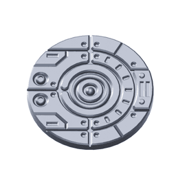 3D Printable Cyberpunk Facility Floor Base Toppers – 32mm Round Bases 3d model