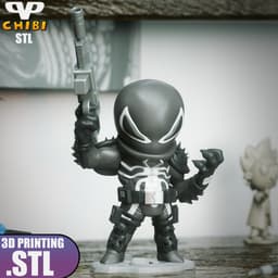 Agent Venom Chibi STL for 3D Printing ChibiSTL 3DXM 3d model