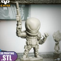 Agent Venom Chibi STL for 3D Printing ChibiSTL 3DXM 3d model