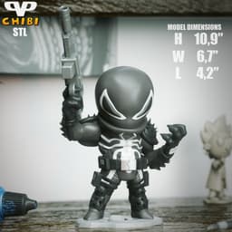 Agent Venom Chibi STL for 3D Printing ChibiSTL 3DXM 3d model
