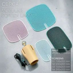 CERCA | Modular Screen Table Lamp E14, E26, E27 3d model