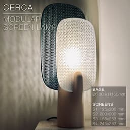 CERCA | Modular Screen Table Lamp E14, E26, E27 3d model