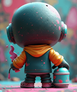Aether Astro - Pre-Supported Hollow Astronaut with Base 3d model