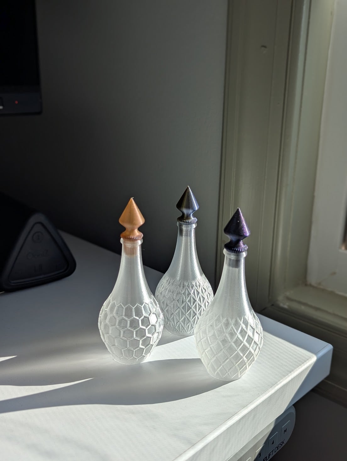 Made these in petg with different PLA silk stoppers. Used a .4mm nozzle, so scaled the stoppers up to 110% and they fit perfectly (tight). Thanks for these, they're so great!