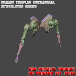 Domina Articulated Hands Cosplay Set Overwatch 3d model