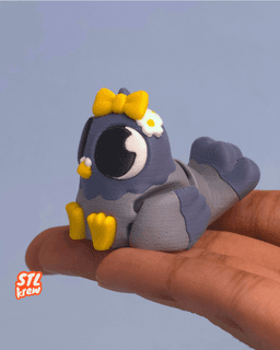 Cute articulated pigeon couple - Pippo and Pippa 3d model