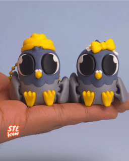 Cute articulated pigeon couple - Pippo and Pippa 3d model