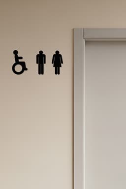 WC, Toilet Sign, Restroom 3d model